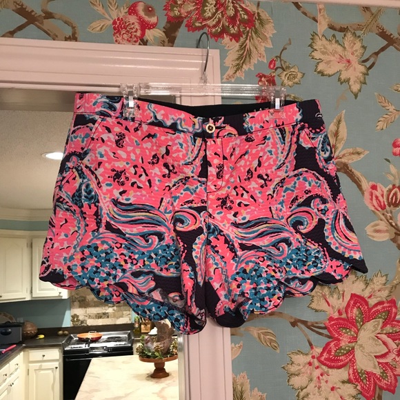Lilly Pulitzer Pants - Lilly Pulitzer buttercup shorts 14 Halibut HTF